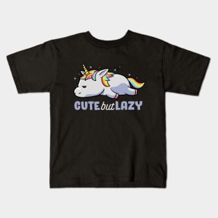 Cute But Lazy Funny Unicorn Gift Kids T-Shirt